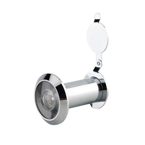 Thirard – Judas 200° en laiton chromé – Vision claire avec 3 lentilles – Adaptable sur portes 35-58mm – Volet obturateur de sécurité (1/5)