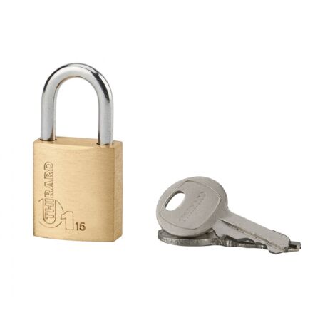 THIRARD - Cadenas à clé Type 1, bagage, anse acier, 15mm, 2 clés - THIRARD