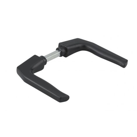 THIRARD - Paire de béquilles pour porte, carré 8mm, 1 portée, noir - THIRARD (1/2)