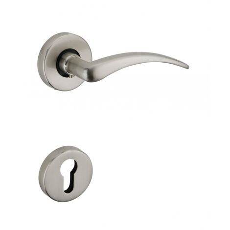 THIRARD - Paire de béquilles pour porte, carré 7mm, nickelé satiné - THIRARD (1/2)