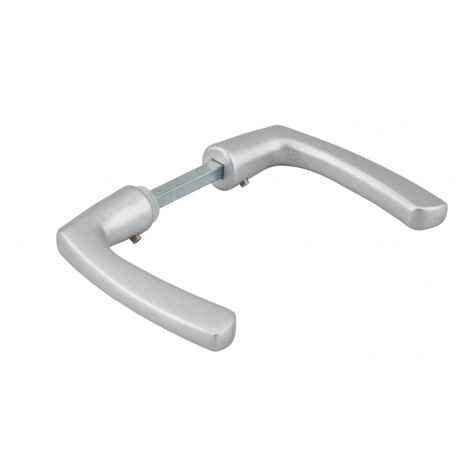 THIRARD - Paire de béquilles pour porte, carré 7x110mm, 1 portée, argent - THIRARD