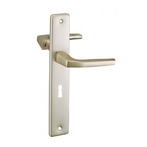 THIRARD - Paire de béquilles pour porte, carré 8mm + 1 plaque carré 8 x 56mm, trou de clé - THIRARD (1/2)