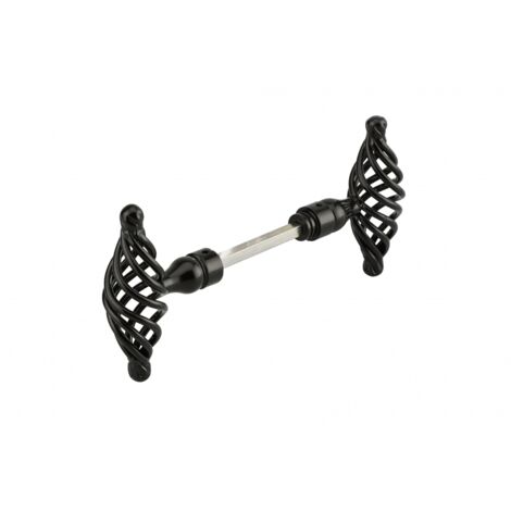 Thirard – Boutons torsadés T pour porte d'entrée – Fer noir – Carré 6mm – Installation facile pour portes jusqu'à 80mm d'épaisseur
