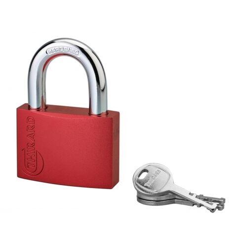 THIRARD - Cadenas à clé Colorful, laiton, intérieur, anse acier, 60mm, 3 clés - THIRARD (1/5)