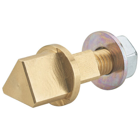 Thirard – Adaptateur clé triangle 11 mm pour fouillot carré 7 mm – Laiton pour applications techniques – Écrou et rondelle en acier zingué (1/2)