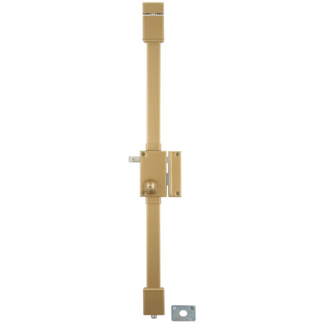 THIRARD - Serrure en applique Targa à tirage pour porte d'entrée, droite, 3 pts, Transit2 Ø23mm, axe 45mm, or, 4 clés - THIRARD (1/2)