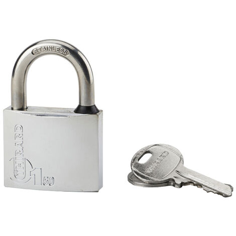 THIRARD - Cadenas à clé Type 1, laiton, extérieur, anse inox, 50mm, 2 clés - THIRARD