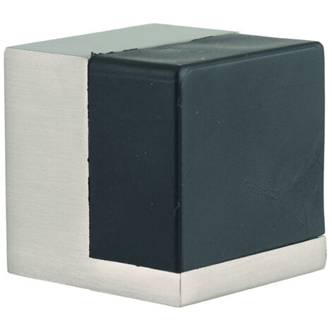 Butoir de porte cubique, corps inox, embout caoutchouc - THIRARD
