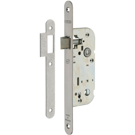 THIRARD - Serrure encastrable NF pour porte intérieure, axe 40mm, bouts ronds, inox - THIRARD (1/5)