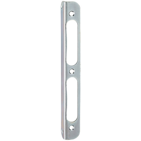 Thirard – Gâche pour portail zinguée à bouts ronds – Hauteur 170 mm – Retour 8 mm – Conçue pour serrures à encastrer (1/2)