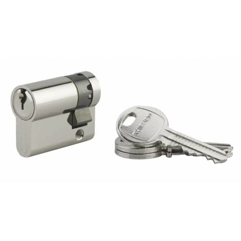 Thirard – Demi-cylindre 30 x 10 mm 3 clés – Panneton orientable nickelé – Mécanisme 5 goupilles – Sécurité 6/10 pour systèmes en organigramme (1/4)