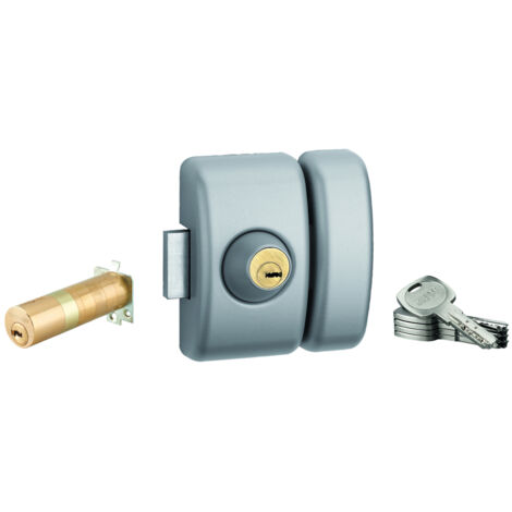 THIRARD - Verrou universel Transit 2 ajustable, double cylindre, argent, 5 clés - THIRARD (1/5)
