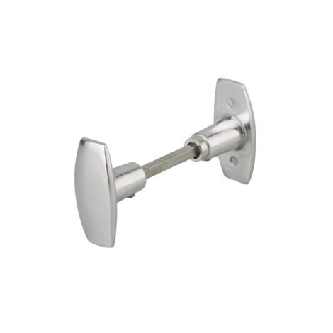 THIRARD - Paire de boutons pour porte, carré 6mm, 1 portée, argent - THIRARD (1/2)