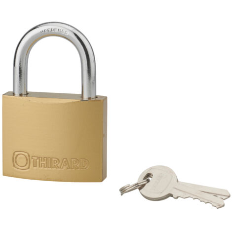 THIRARD - Cadenas à clé Type 1, laiton, intérieur, anse acier, 75mm, 2 clés - THIRARD (1/5)