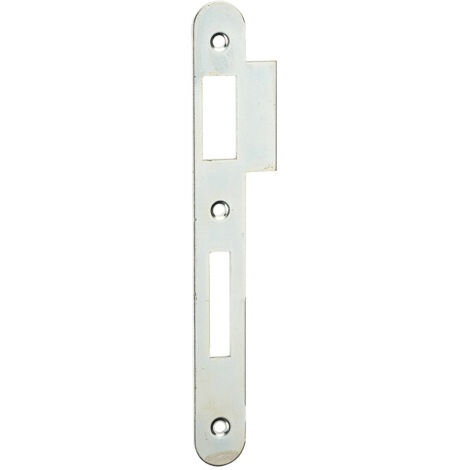 Gâche pour serrure à encastrée zinguée à bouts ronds, avec traine 2cm, hauteur 170mm -  THIRARD