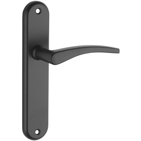 Thirard – Ensemble de poignées pour porte intérieure Vesta – Aluminium embouti noir – Carré 7mm – Entr'axes 165mm – Installation facile