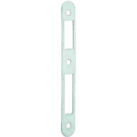 Gâche pour serrure à encastrée zinguée à bouts ronds, sans traine, hauteur 170mm - THIRARD
