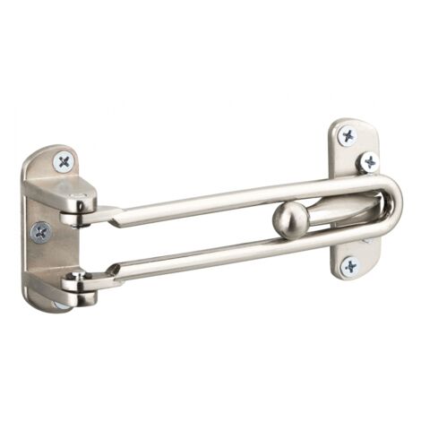 THIRARD - Entrebâilleur pour porte d'entrée à recouvrement, taquet d'arrêt, 145mm, nickelé - THIRARD