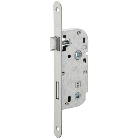 THIRARD - Boitier de serrure encastrable à condamnation pour porte de salle bain ou toilettes, axe 40mm, bouts ronds, inox - THIRARD (1/2)