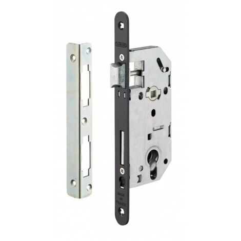 Thirard – Serrure monopoint encastrée pour porte d'entrée – Entr'axe 70mm – Têtère en acier avec bouts ronds – Mécanisme 2 tours