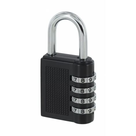 THIRARD - Cadenas à combinaison Compact 04, 4 chiffres, intérieur, anse acier, 40mm, noir - THIRARD (1/3)