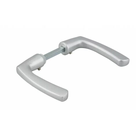 Thirard – Béquille double carré 7x110mm en aluminium fondu – Finition argent anodisé – Épaisseur de porte 70mm – Réglage par vis pointeau