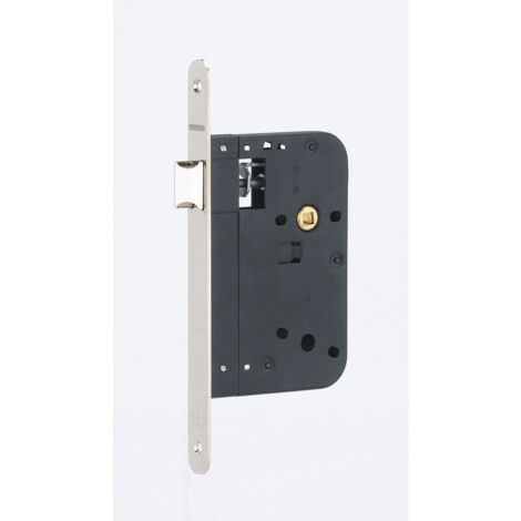 Thirard – Serrure encastrable pour porte intérieure axe 70mm – Coffre acier embouti – Têtière laiton – 1/2 tour réversible – Bouts ronds (1/2)