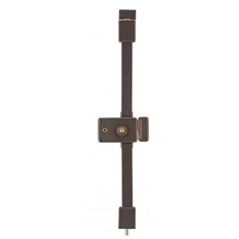 THIRARD - Serrure en applique Horga à fouillot pour porte d'entrée, droite, 3 pts, cylindre HG5 Ø23mm, axe 55mm, marron, 4 clés - THIRARD (1/2)