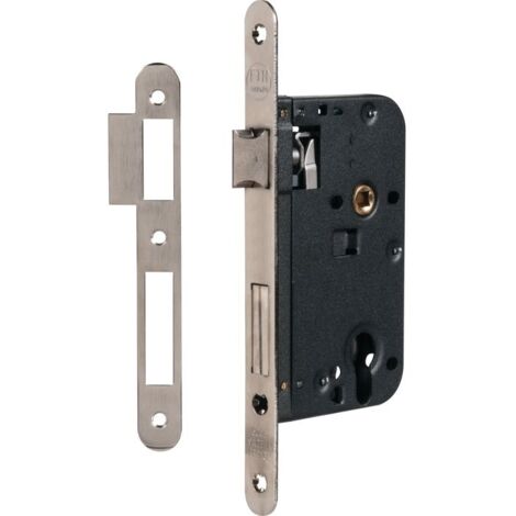 Thirard – Serrure à larder grand axe 60mm – Coffre en acier embouti – Têtière en laiton – Réversible pour portes d'entrée (1/5)