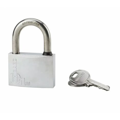 THIRARD - Cadenas à clé Type 1, extérieur, laiton chromé, 60mm, 2 clés - THIRARD