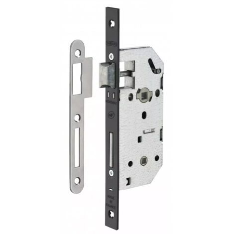 Thirard – Serrure monopoint encastrée 70mm – Acier galvanisé – Gâche plate zinguée – Demi-tour réversible – Certifiée NF (1/2)