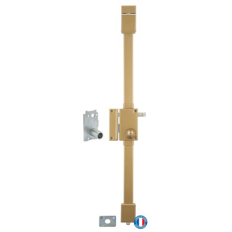 Thirard – Serrure multipoint en applique A2P à tirage pour porte d'entrée gauche – 3 points de verrouillage – Axe 45mm – 4 clés réversibles en laiton - Transit2 (1/3)