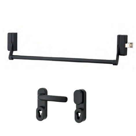 THIRARD - Serrure en applique antipanique 1 point latéral réversible laqué noir porte maxi 1150 mm pour industrie - THIRARD