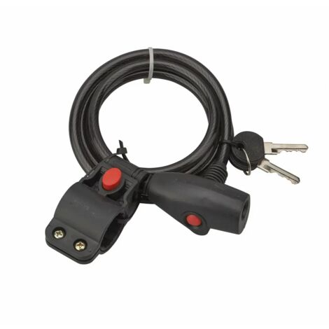 THIRARD - Antivol à clé Twisty, câble acier, vélo, 8mmx1.5m, 2 clés - THIRARD