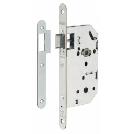 Thirard – Serrure monopoint encastrée Monomax NF – Axe 50mm – Têtière inox à bouts ronds – Installation facile pour portes intérieures (1/2)