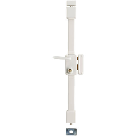 THIRARD - Serrure en applique Beluga à fouillot pour porte d'entrée, droite, 3 pts, Transit2 Ø23mm, axe 45mm, blanc, 4 clés - THIRARD