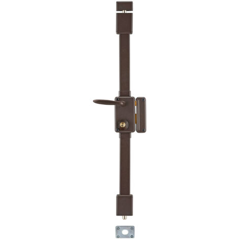 Thirard – Serrure multipoint en applique à fouillot 3 points – Pour porte d'entrée gauche – Axe 45mm – Ø23mm – 4 clés – Marron - Transit2