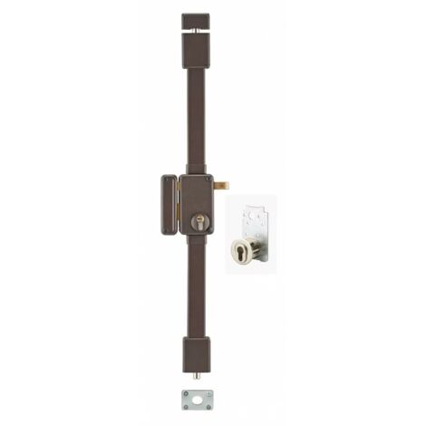 Thirard – Serrure multipoint en applique marron A2P* – 3 points de fermeture – Pour porte épaisseur 45mm – Cylindre Transit 2 30x65mm – Ouverture gauche