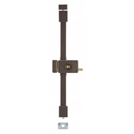 Thirard – Serrure multipoint en applique Horga marron – Verrouillage à 3 points – Coffre 140 x 88 mm – 4 clés – Cylindre protégé contre le crochetage (1/2)