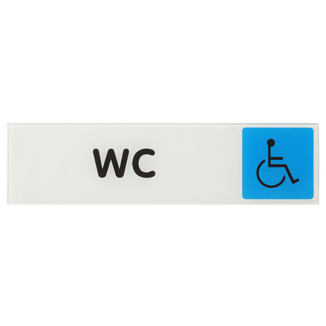 THIRARD - Plaque de signalisation WC, plexiglass adhésif, 170x45mm - THIRARD (1/3)