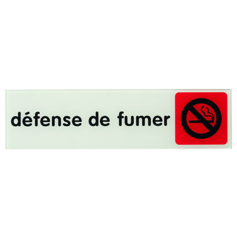 THIRARD - Plaque signalétique 170x45mm défense de fumer avec adhésif (1/5)