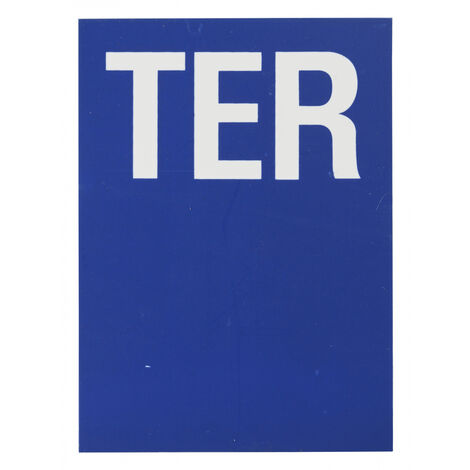 THIRARD - Plaque de signalisation TER, marquage blanc sur fond bleu, panneau PVC adhésif, 65x90mm - THIRARD (1/5)