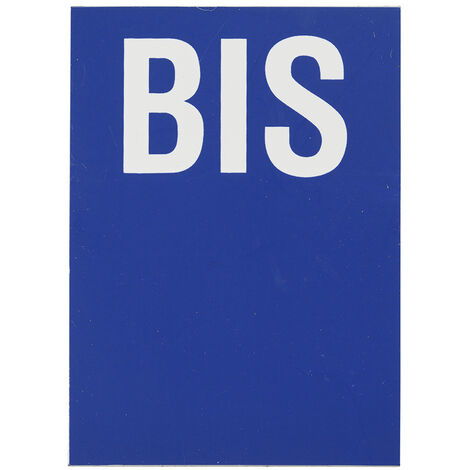 THIRARD - Plaque de signalisation BIS, marquage blanc sur fond bleu, panneau PVC adhésif, 65x90mm - THIRARD (1/4)