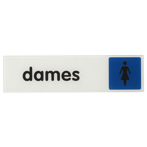 THIRARD - Plaque de signalisation Dames, plexiglass adhésif, 170x45mm - THIRARD (1/5)