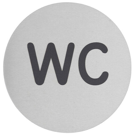 Disque de signalisation WC, aluminium adhésif, Ø80mm - THIRARD (1/3)