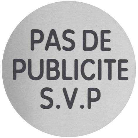 THIRARD - Plaque signalétique Disque signalétique Ø 80mm pas de publicité avec adhésif (1/5)