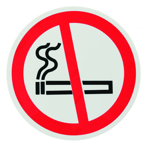Thirard – Panneau de signalisation défense de fumer Ø80mm – Polystyrène rigide adhésif – Installation rapide sans perçage – Pour bureaux et espaces publics (1/4)