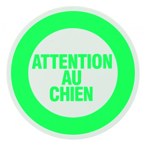 THIRARD - Disque de signalisation Attention au chien, polystyrène rigide adhésif, Ø80mm - THIRARD (1/3)