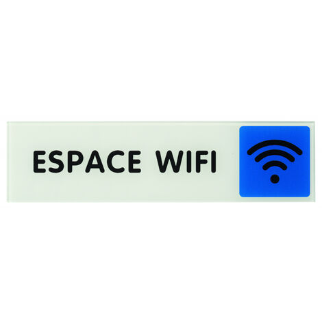 THIRARD - Plaque signalétique 170x45mm espace wifi avec adhésif (1/5)