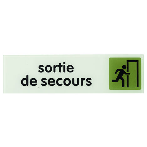 THIRARD - Plaque de signalisation Sortie de secours, plexiglass adhésif, 170x45mm - THIRARD (1/5)